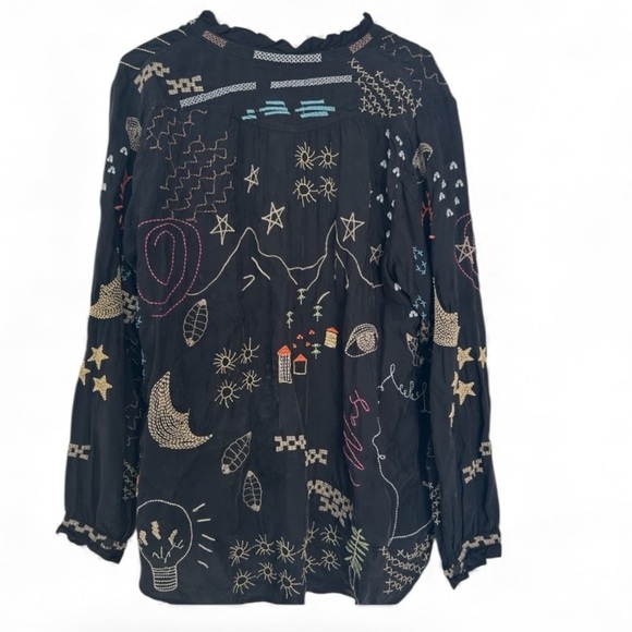 Johnny Was Biya Picassa heavily embroidered blouse NWT RARE - Picture 6 of 10
